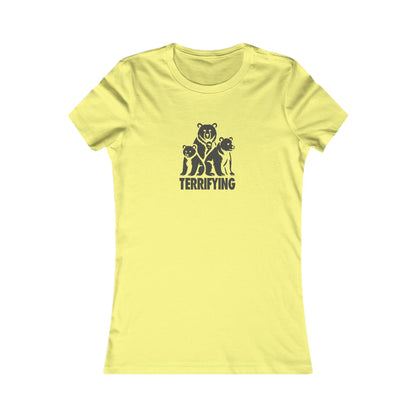 Bears Are Terrifying — Retro Silhouette Women's Tee (Light)