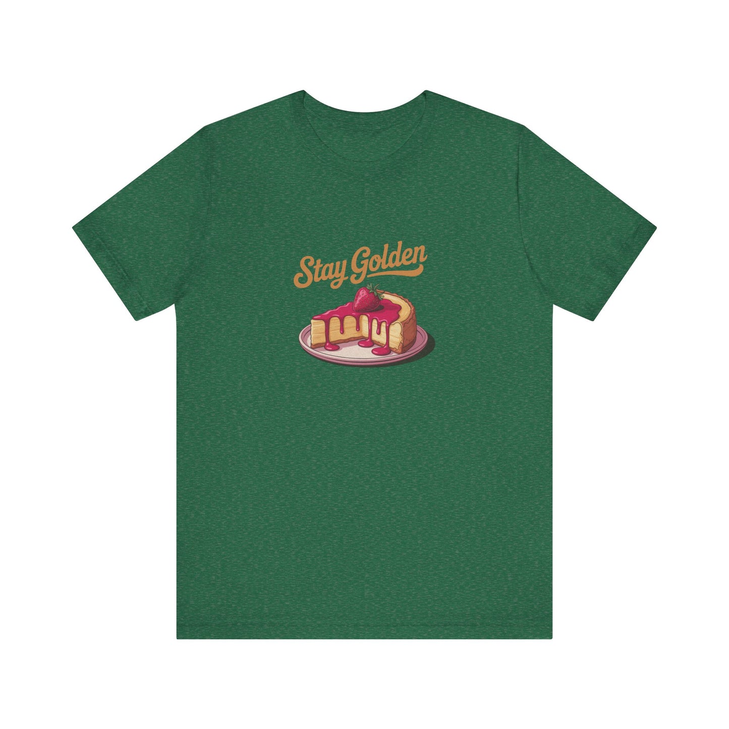 Stay Golden — Retro Cheesecake Graphic Tee (Dark)