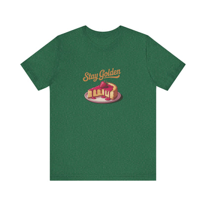 Stay Golden — Retro Cheesecake Graphic Tee (Dark)