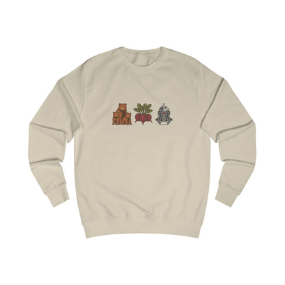 Bears, Beets, Battlestar (Icons) — Retro Sweatshirt (Light)