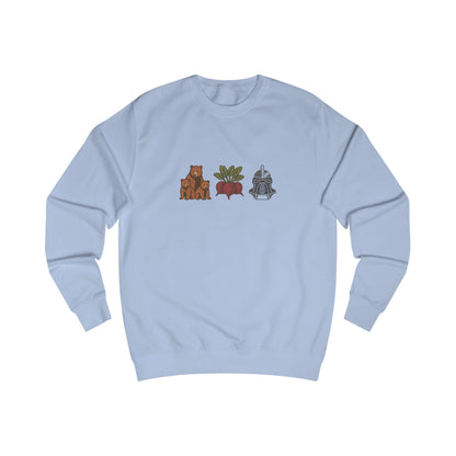 Bears, Beets, Battlestar (Icons) — Retro Sweatshirt (Light)