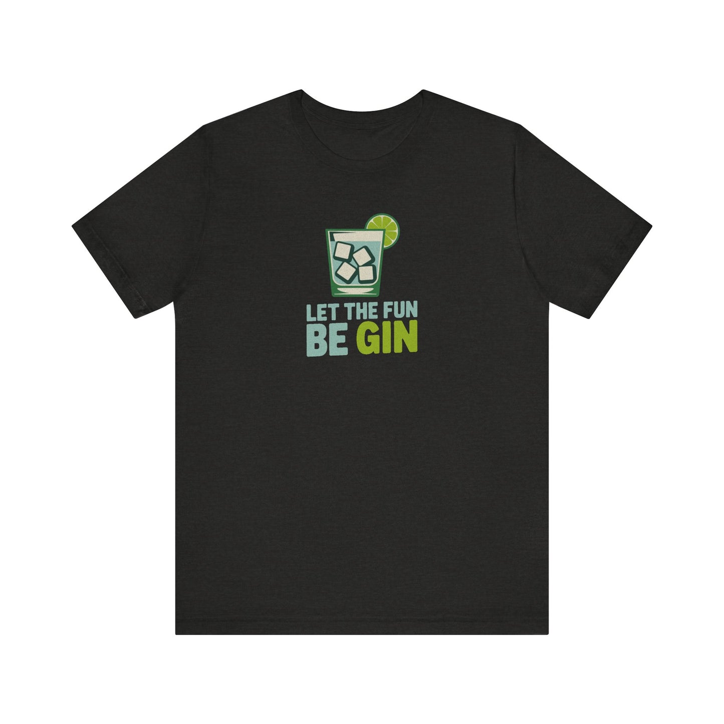 Party Starter: Let the Fun Be Gin – Cocktail Retro Tee (Dark)