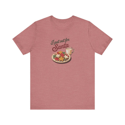 I Put Out for Santa — Retro Christmas Cookies Tee (Light)
