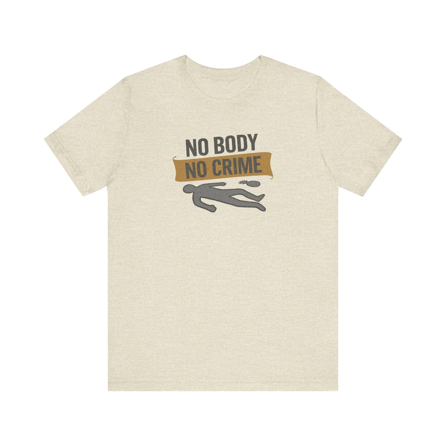 No Body, No Crime — Psych Crime Scene Retro Tee (Light)