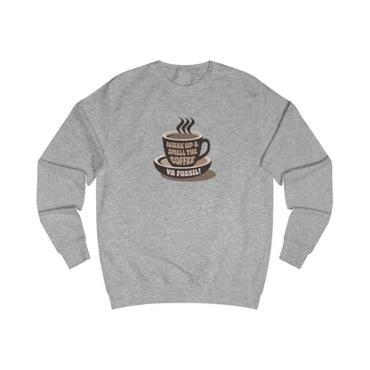 Wake Up and Smell the Coffee, Ya Fossil! — Retro Sweatshirt (Light)