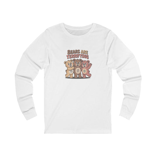 Bears Are Terrifying (Cute Remix) — Retro Long Sleeve (Light)