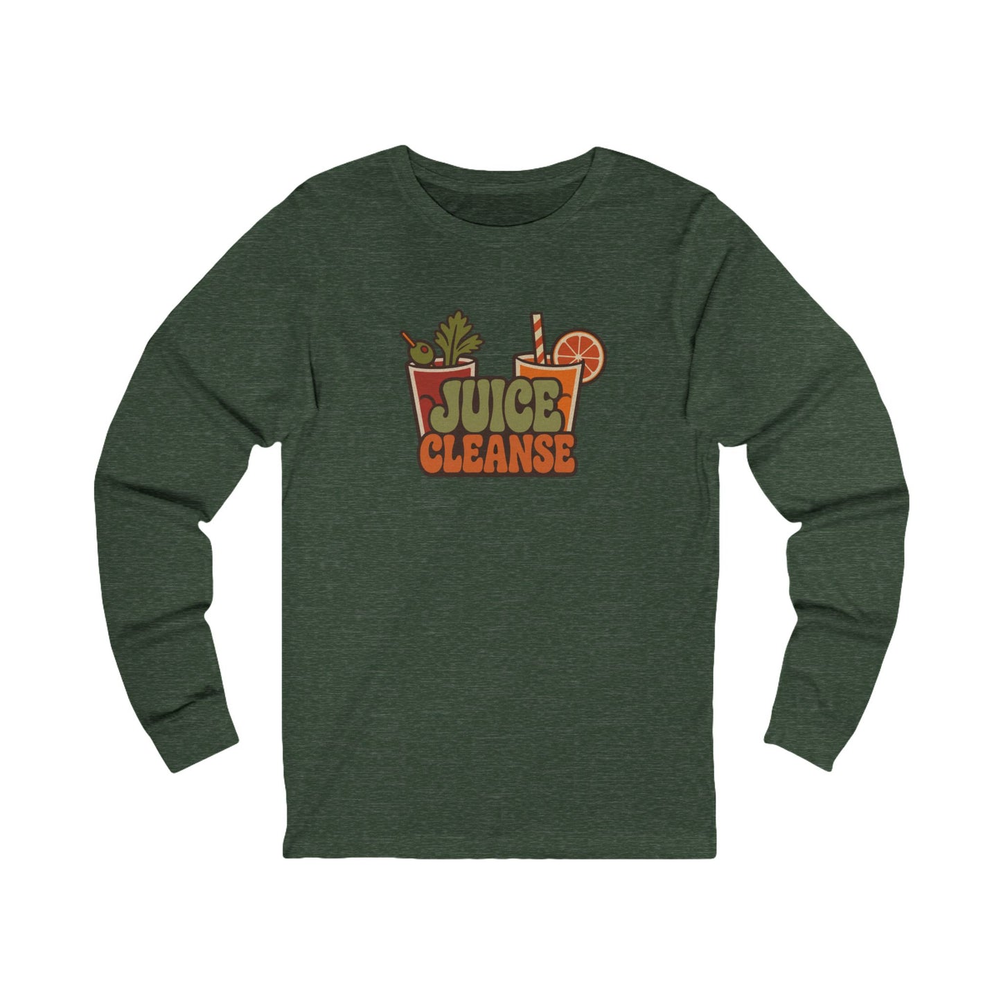 Juice Cleanse Liquid Diet — Boozy Brunch Retro Long Sleeve (Dark)