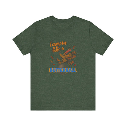 Like a Butterball — Miley Cyrus Thanksgiving Parody Retro Tee (Dark)