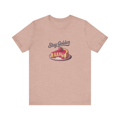 Stay Golden — Retro Cheesecake Graphic Tee (Light)