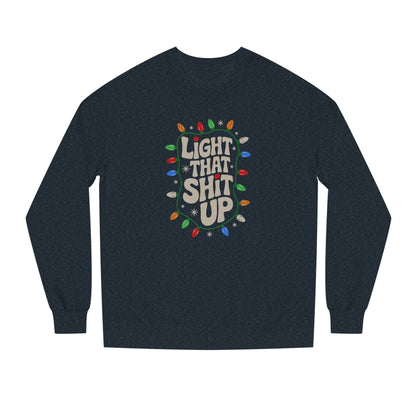 Light That Sh!t Up — Retro Christmas Lights Sweatshirt (Dark)