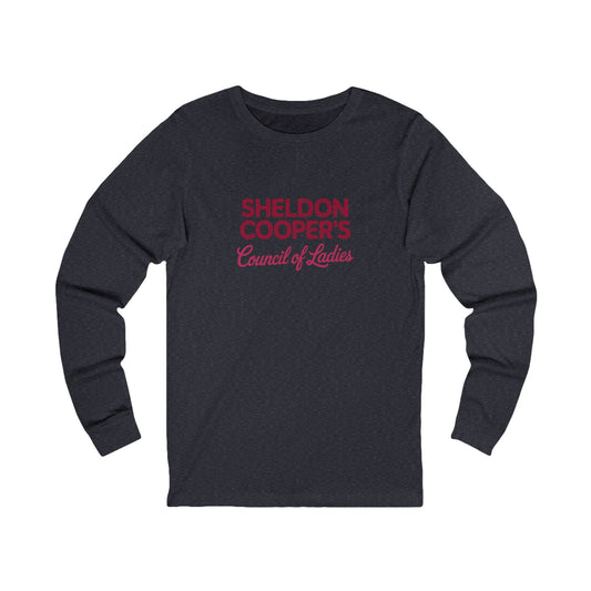 Sheldon Cooper’s Council of Ladies — TBBT Retro Long Sleeve (Dark)