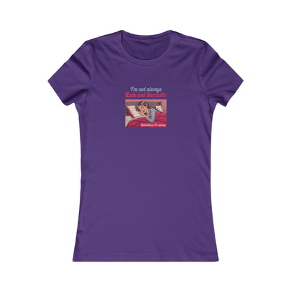I'm Not Always Rude and Sarcastic — Retro Women's Tee (Dark)