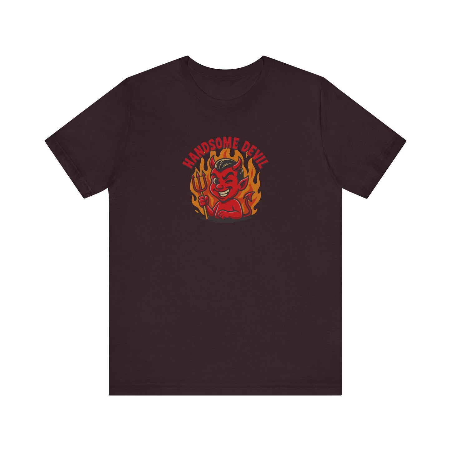 Handsome Devil — Fiery Retro Halloween Tee (Dark)
