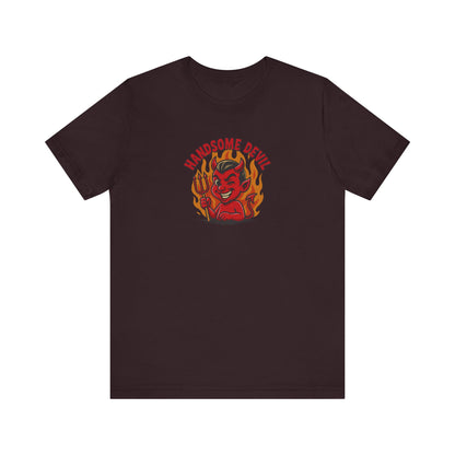 Handsome Devil — Fiery Retro Halloween Tee (Dark)