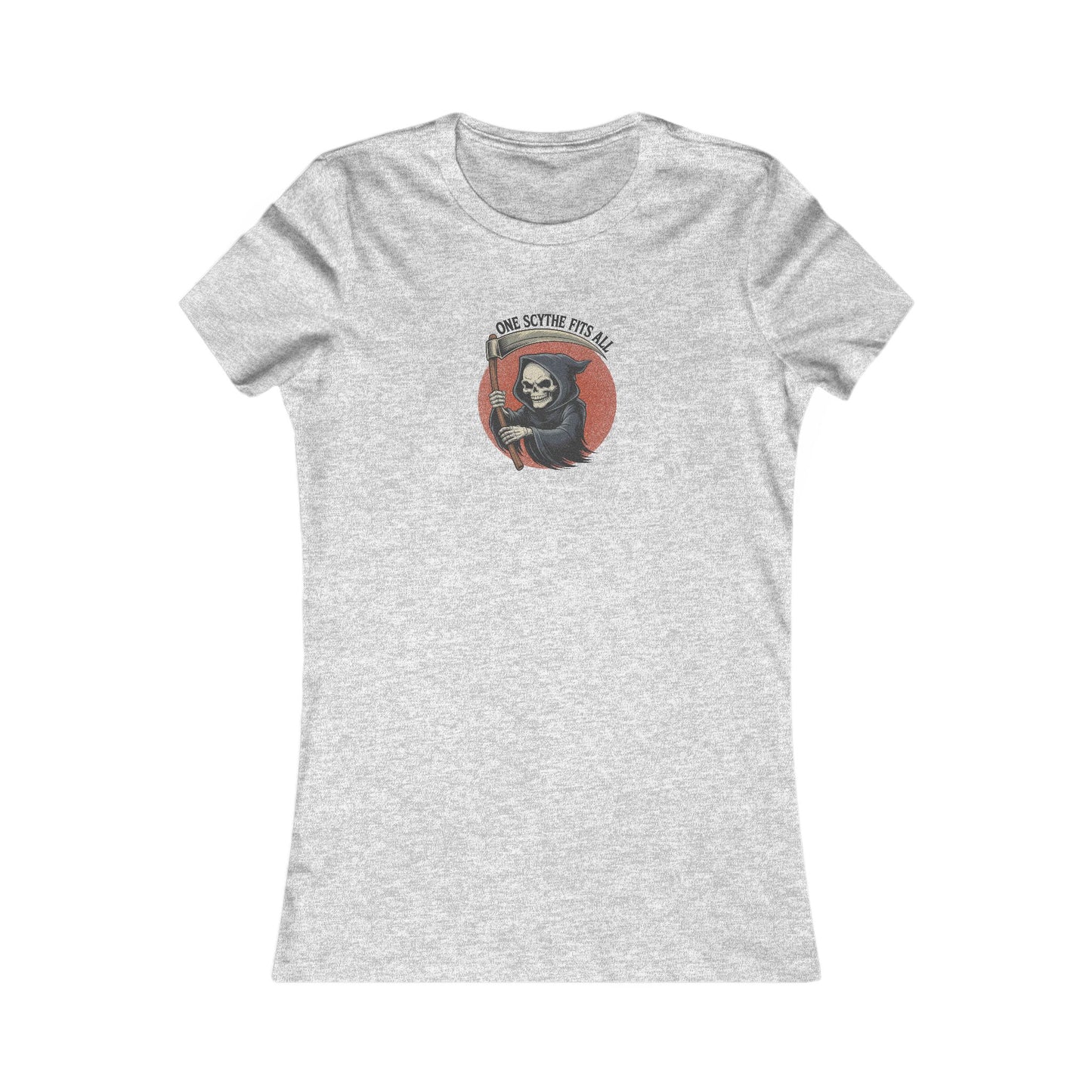 One Scythe Fits All — Grim Reaper Retro Women's Tee (Light)