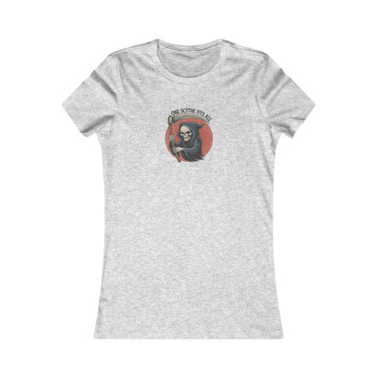One Scythe Fits All — Grim Reaper Retro Women's Tee (Light)