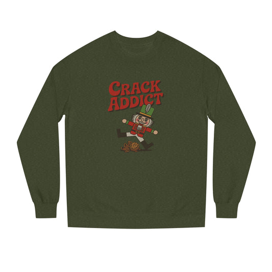 Crack Addict Nutcracker (Unhinged Remix) — Retro Sweatshirt (Dark)