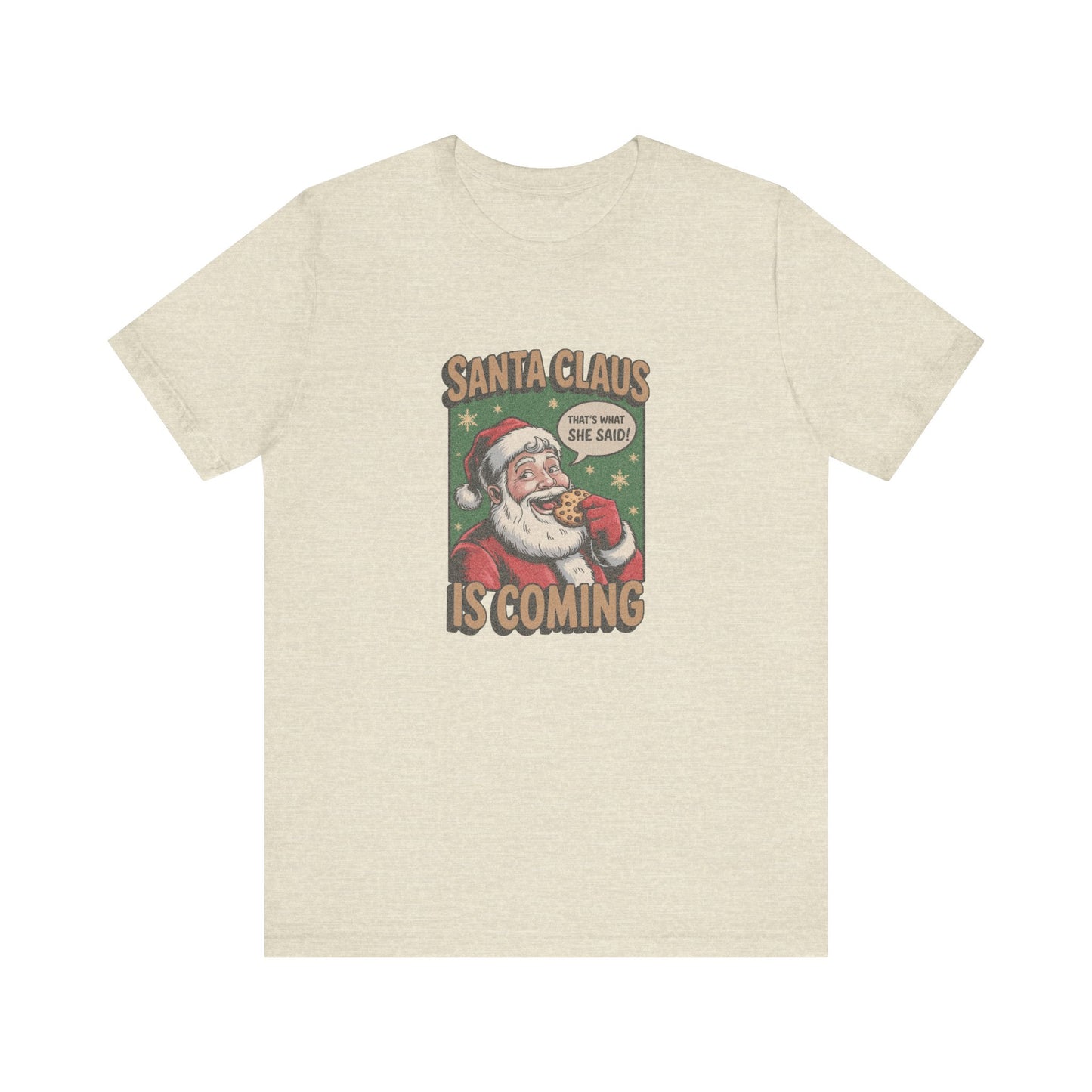 Santa Claus is Coming — Vintage Christmas Tee (Light)