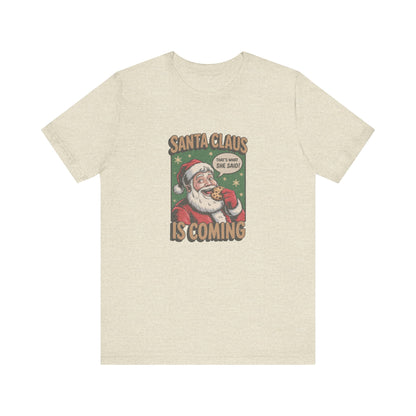 Santa Claus is Coming — Vintage Christmas Tee (Light)