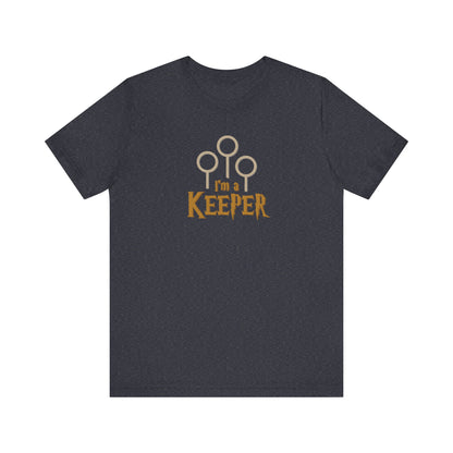 I’m a Keeper — Harry Potter Quidditch Retro Tee (Dark)