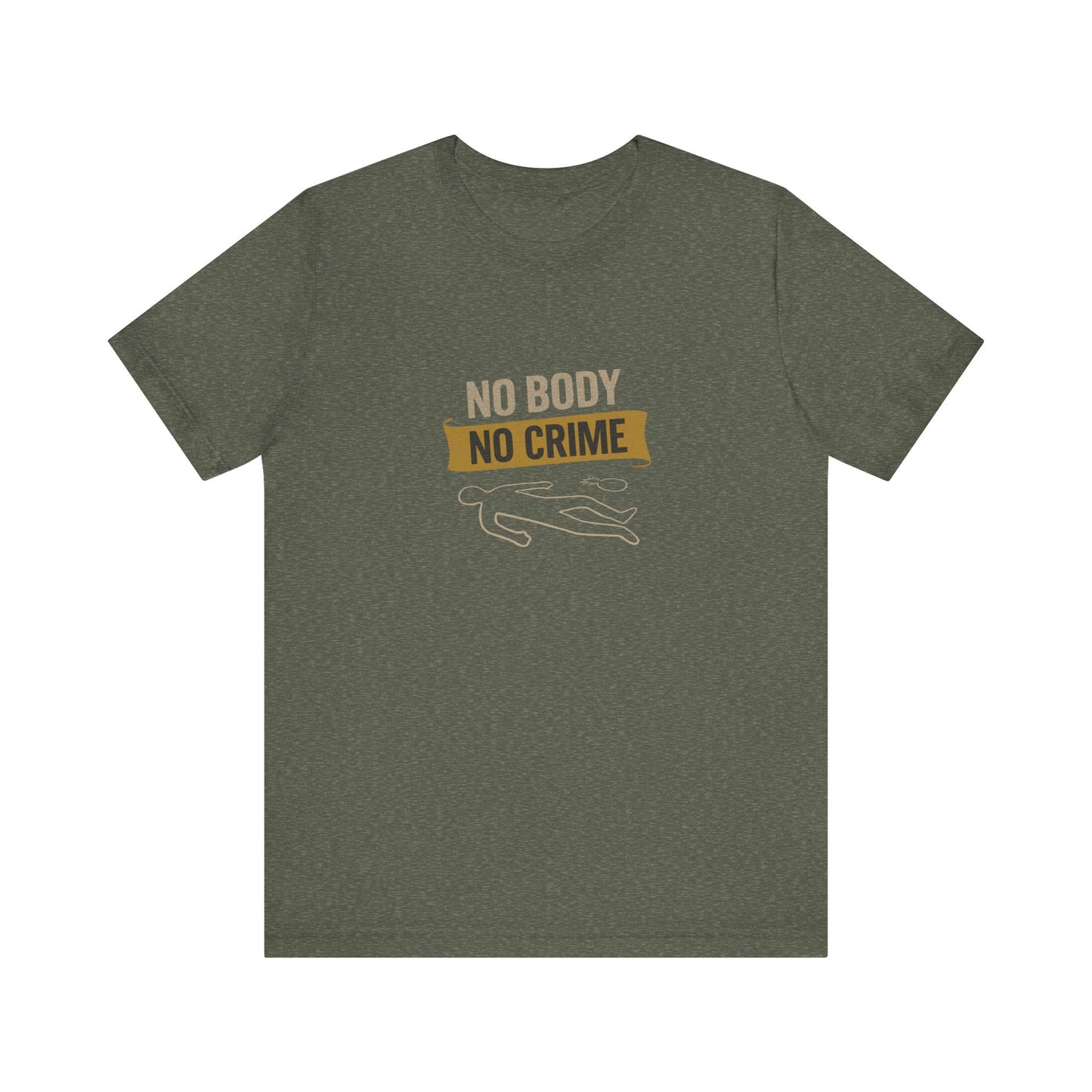 No Body, No Crime — Psych Crime Scene Retro Tee (Dark)