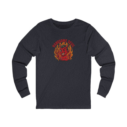 Handsome Devil — Fiery Retro Halloween Long Sleeve (Dark)