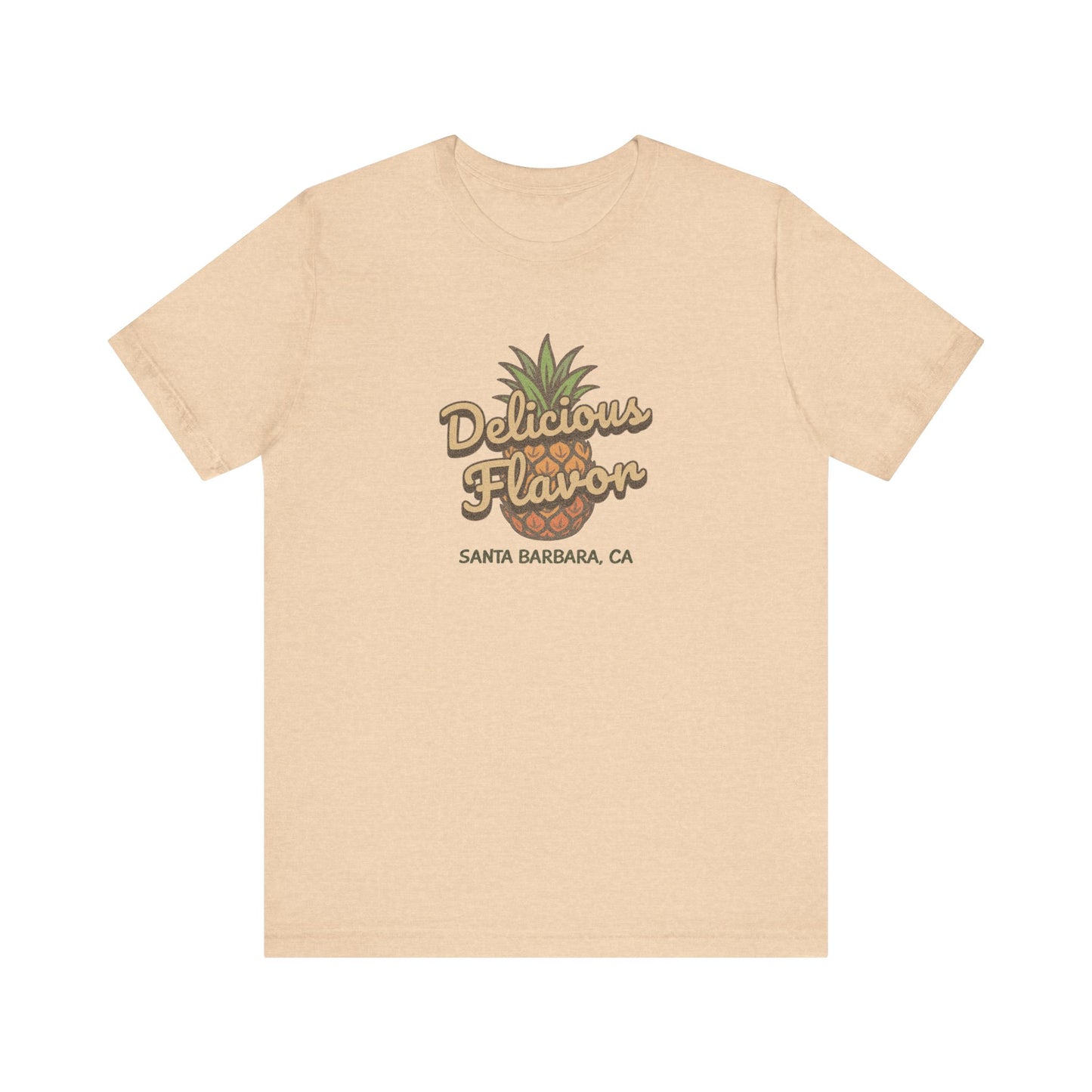 Delicious Flavor — Santa Barbara Pineapple Retro Tee (Light)