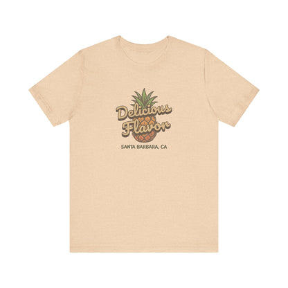 Delicious Flavor — Santa Barbara Pineapple Retro Tee (Light)