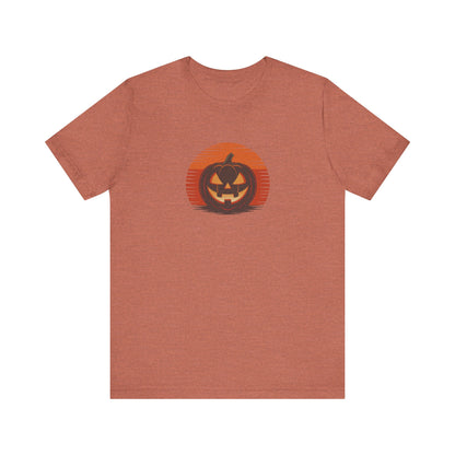 Retro Jack: Sliced Sunset — Halloween Sunset Tee (Light)