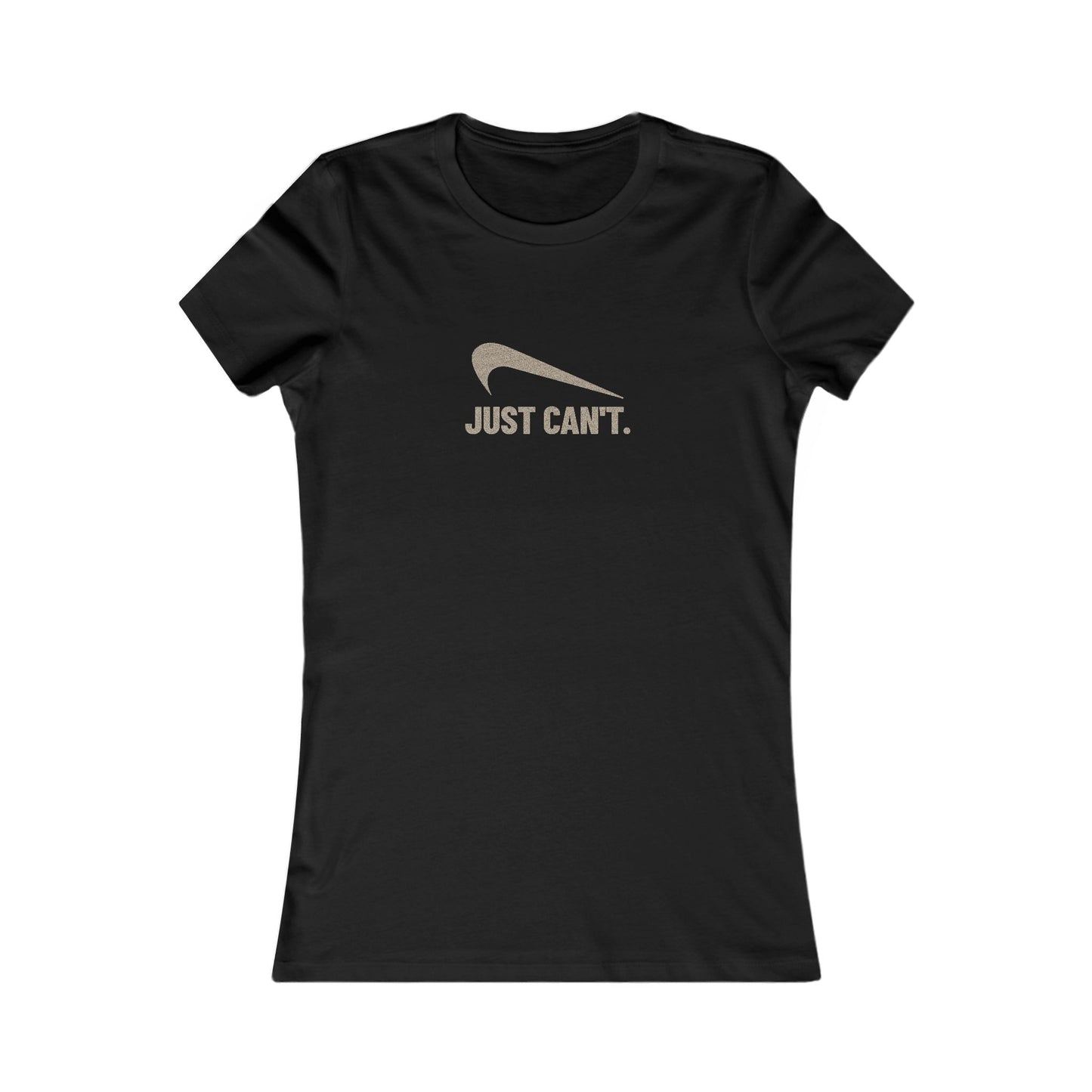Just Can’t Athletic Parody — Retro Workout Women's Tee (Dark)
