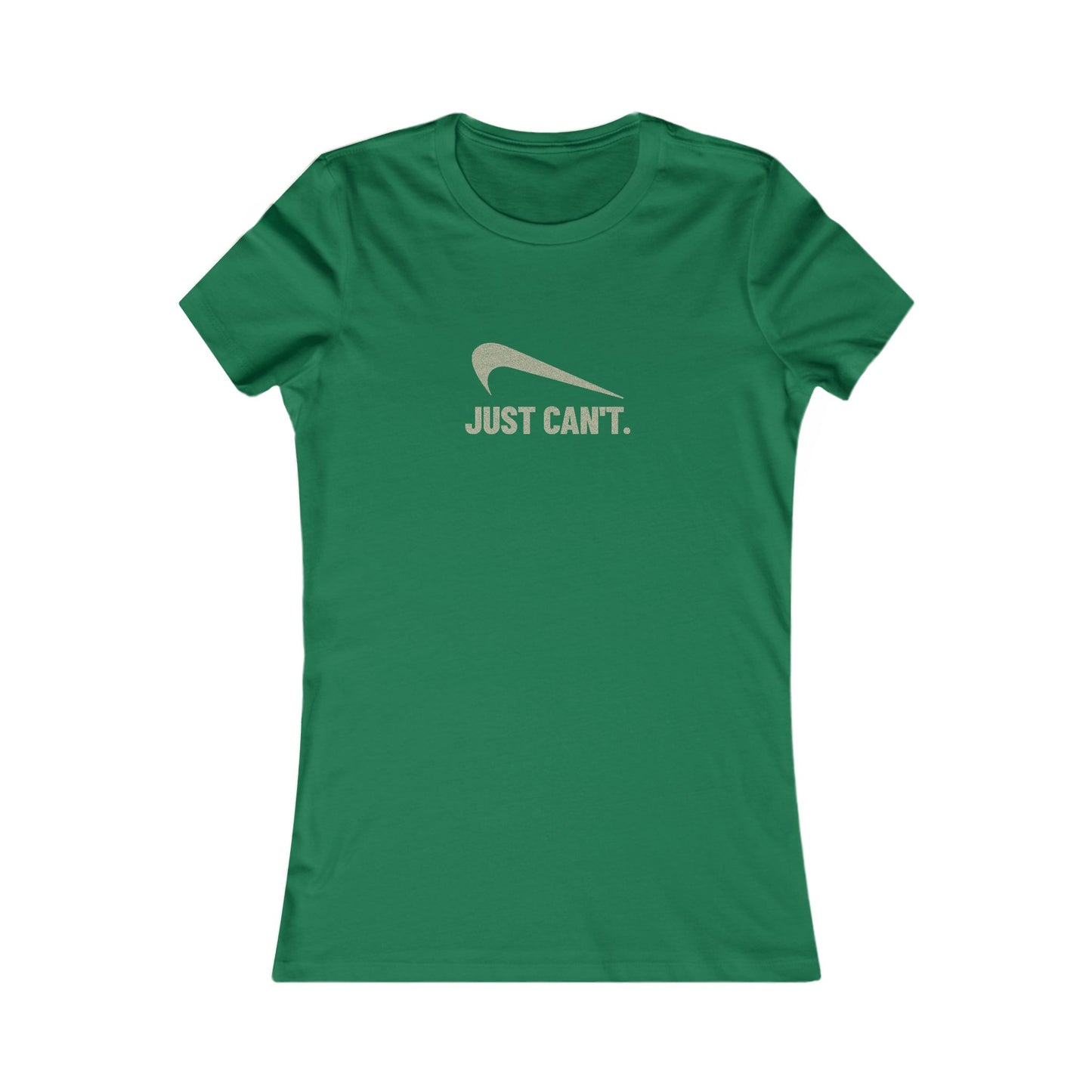 Just Can’t Athletic Parody — Retro Workout Women's Tee (Dark)