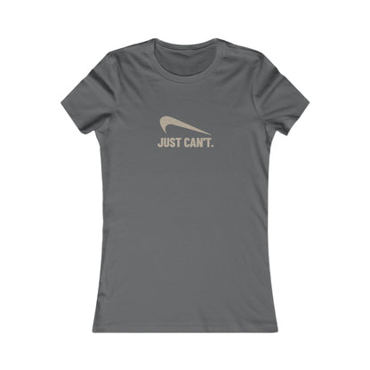 Just Can’t Athletic Parody — Retro Workout Women's Tee (Dark)