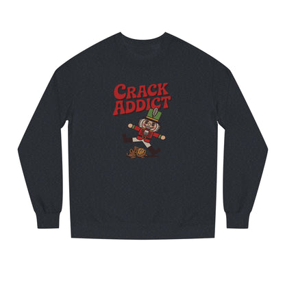 Crack Addict Nutcracker (Unhinged Remix) — Retro Sweatshirt (Dark)