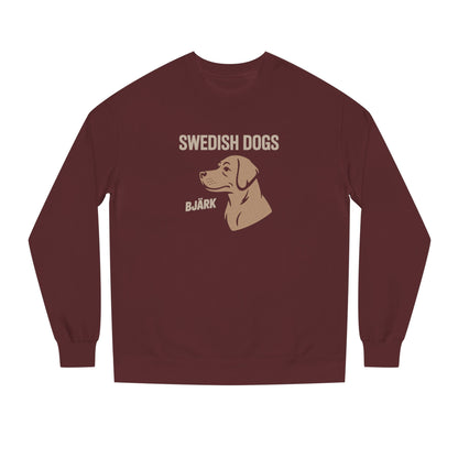 His Bjärk Is Worse Than His Bite – Minimalist Dog Pun Retro Sweatshirt (Light)