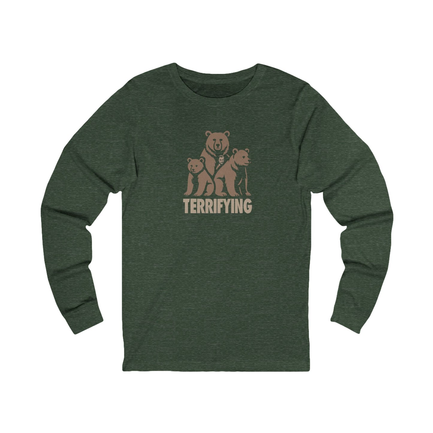 Bears Are Terrifying — Retro Silhouette Long Sleeve (Dark)
