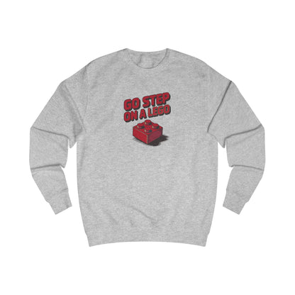 Go Step on a LEGO — Red Plastic Brick Retro Sweatshirt (Light)