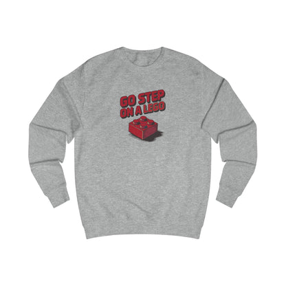 Go Step on a LEGO — Red Plastic Brick Retro Sweatshirt (Light)