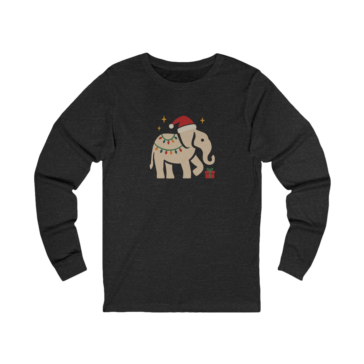 White Elephant Season — Retro Christmas Graphic Long Sleeve (Dark)