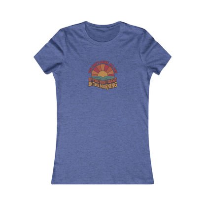 You Can't Drink All Day PSA — Retro Sunrise Women's Tee (Dark)