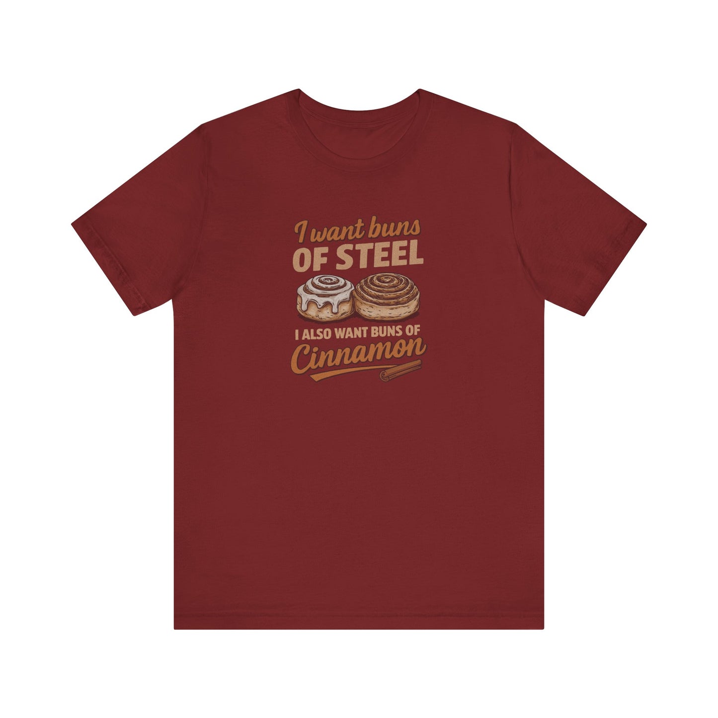 Buns of Steel (and Cinnamon) — Workout Retro Tee (Dark)