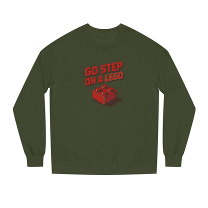 Go Step on a LEGO — Red Plastic Brick Retro Sweatshirt (Dark)