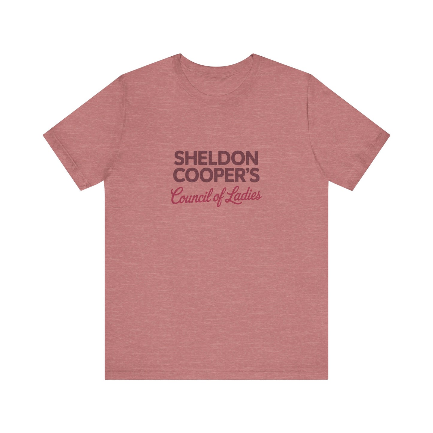 Sheldon Cooper’s Council of Ladies — TBBT Retro Tee (Light)