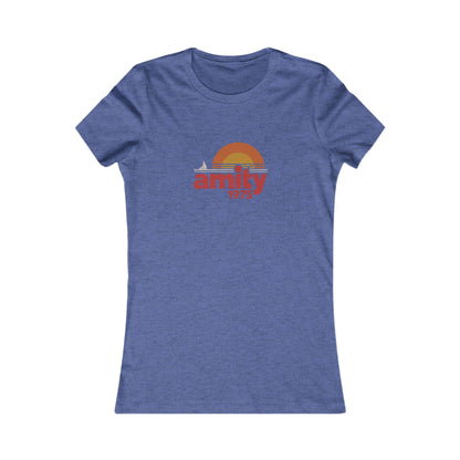 Amity Island 1975 — Jaws-Inspired Retro Women's Tee (Dark)