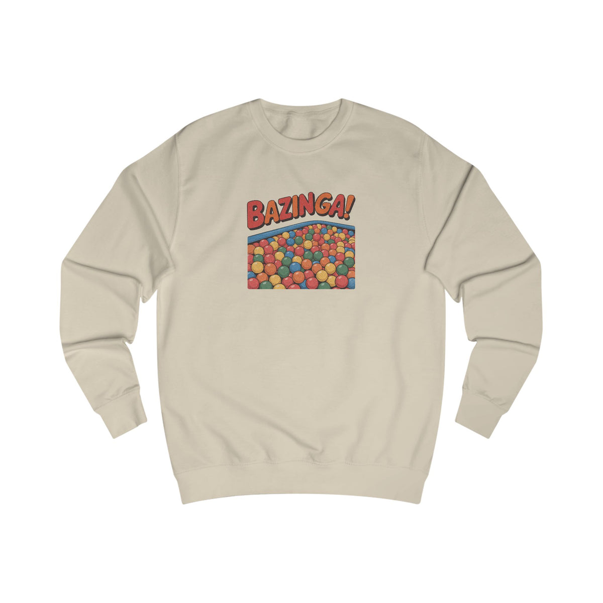 Bazinga! Ball Pit — Big Bang Theory Retro Sweatshirt (Light)