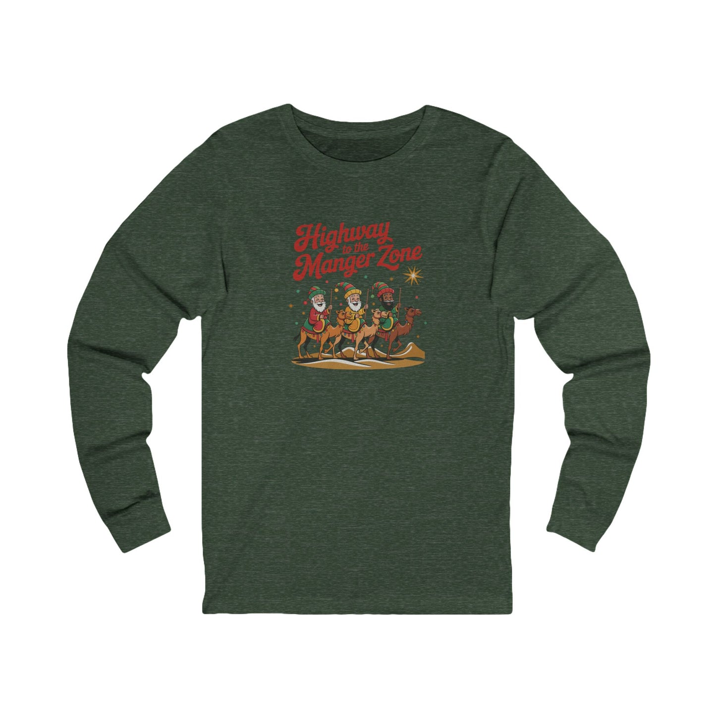 Highway to the Manger Zone — Top Gun Christmas Long Sleeve (Dark)
