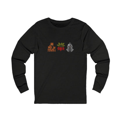 Bears, Beets, Battlestar (Icons) — Retro Long Sleeve (Dark)
