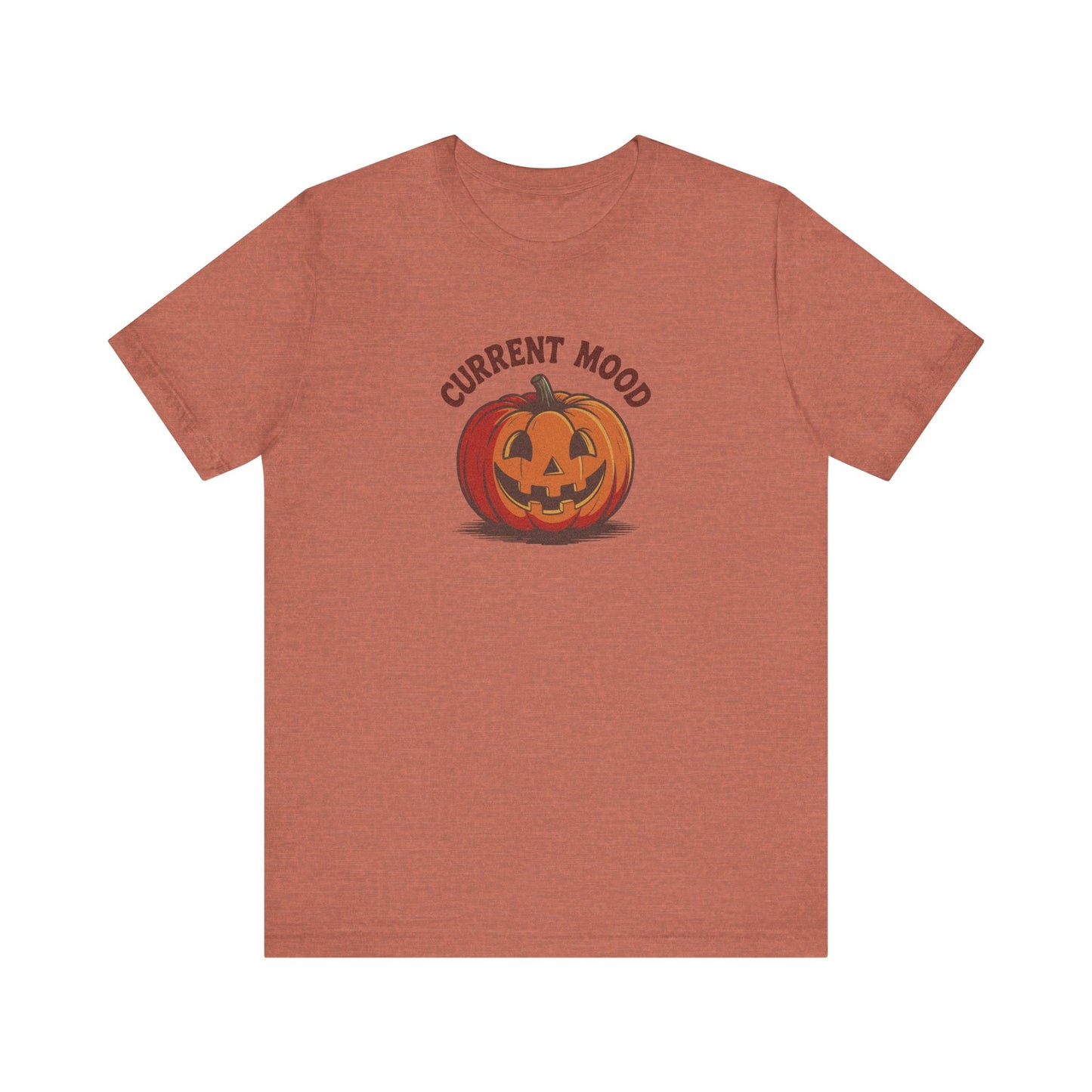 Current Mood (Classic Pumpkin) — Retro Halloween Tee (Light)