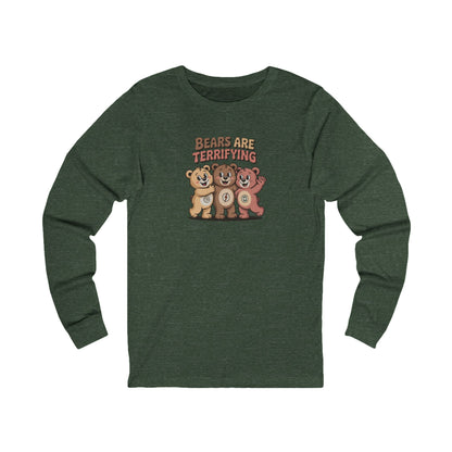 Bears Are Terrifying (Cute Remix) — Retro Long Sleeve (Dark)