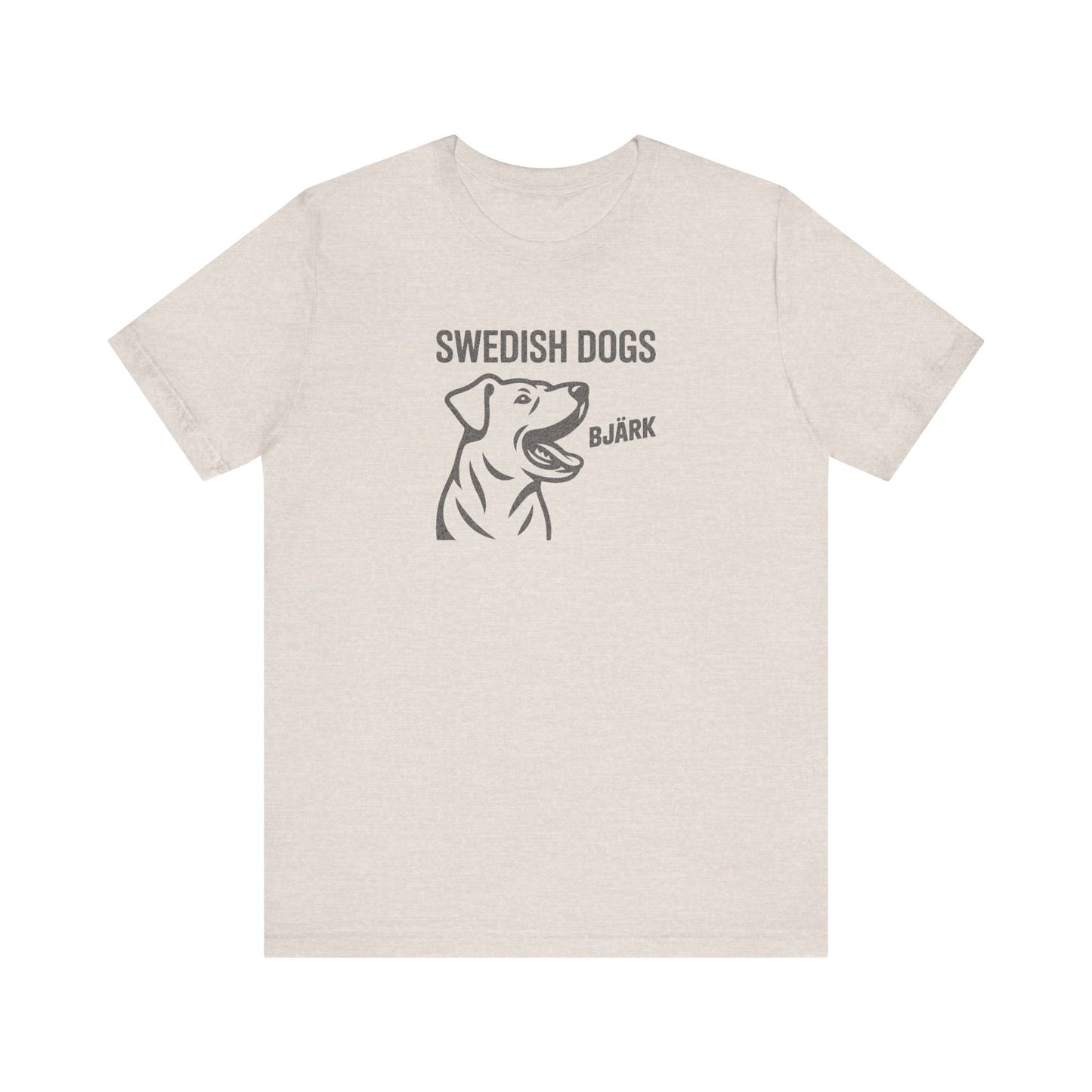 His Bjärk Is Worse Than His Bite – Minimalist Dog Pun Retro Tee (Light)