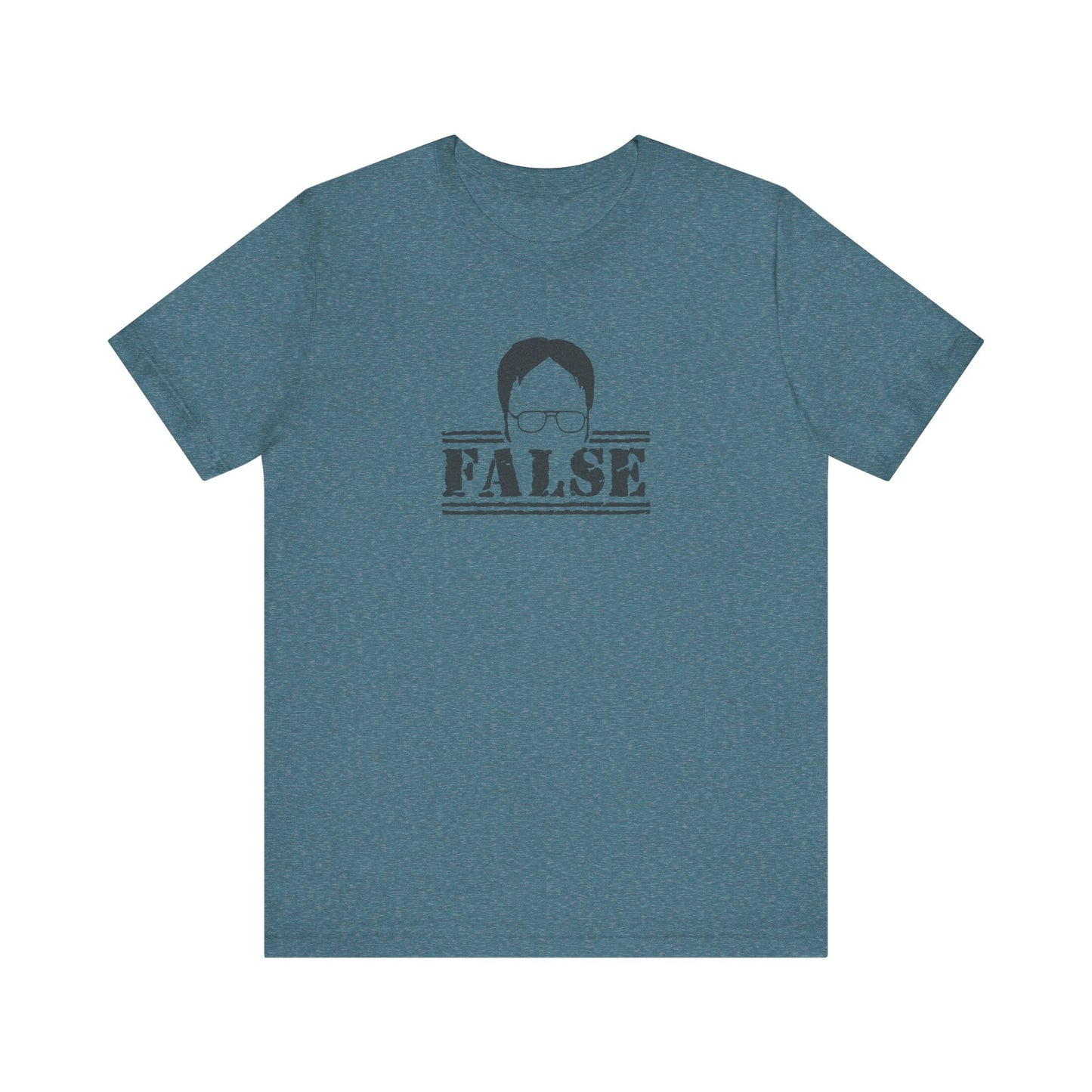 Dwight Schrute FALSE —  The Office-Inspired Retro Tee (Light)